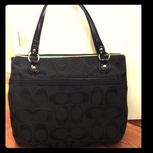 🚫TRADED🚫Coach poppy metallic outline tote