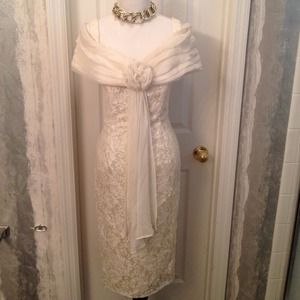 Scott McClintock Ivory Romantic Wedding Dress Sz8