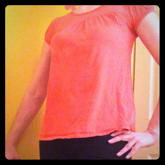 Salmon baby doll tee