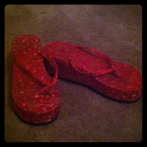 Red Flip Flops