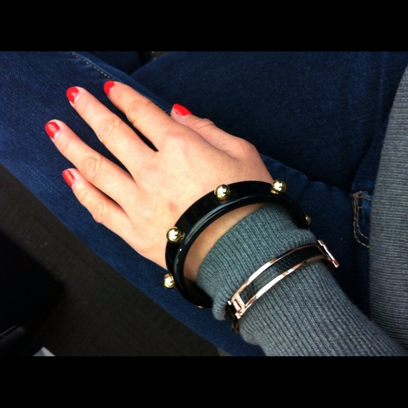 C. Wonder Jewelry - Black studded bangle C. Wonder Jewelry - Black studded bangle