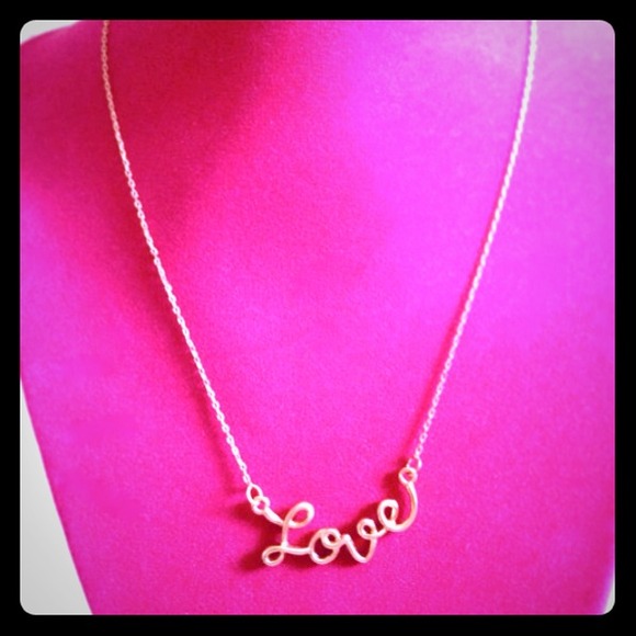 Wire Inspired Love Necklace
