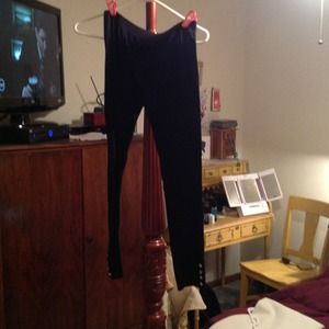 Black leggings with crystals