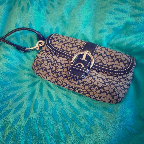 Black Coach Wristlet