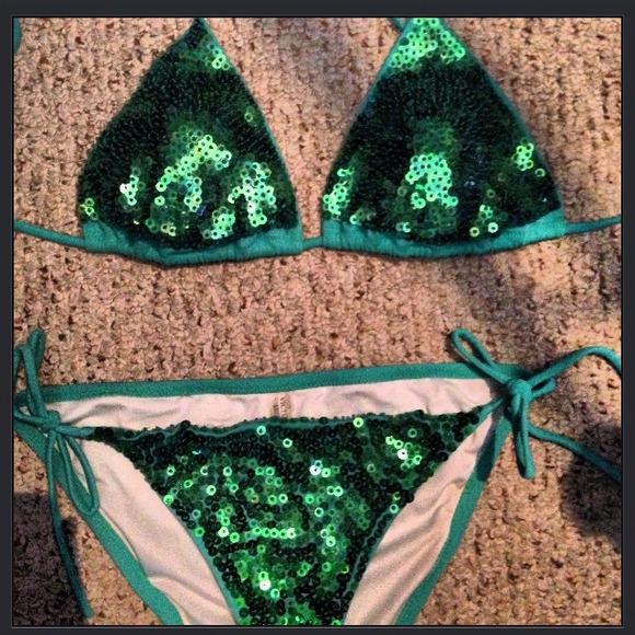 Sold!VS sparkly green bathing suit