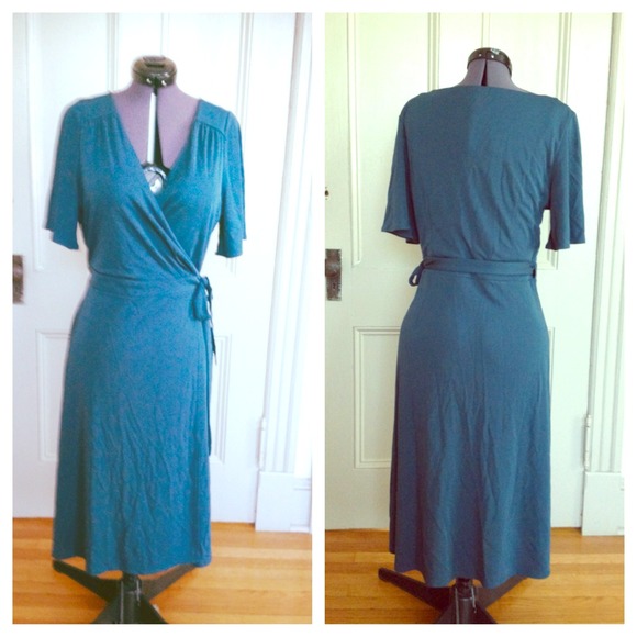 Teal wrap dress