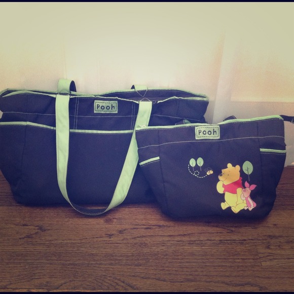 Winnie the Pooh Diaper Bag with Matching Tote