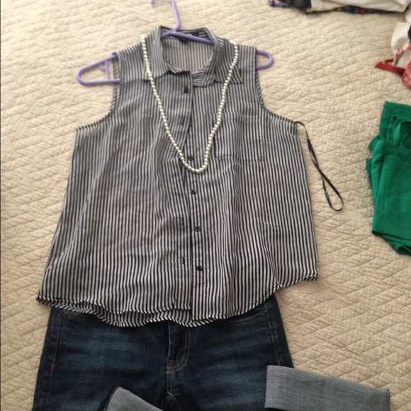 black n white blouse