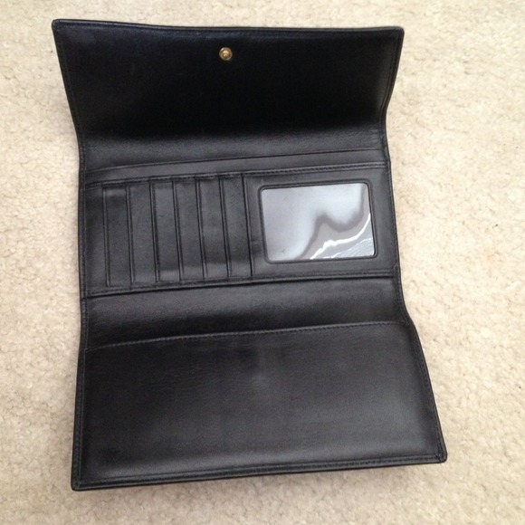 Vintage all black coach walet - Picture 3 of 4