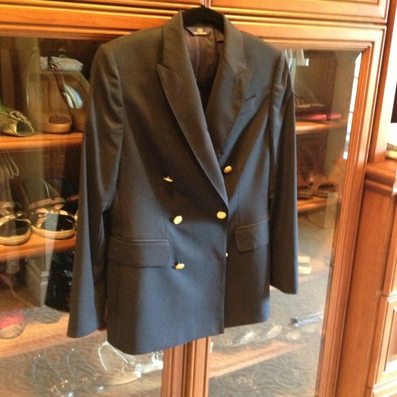 Brooks brothers 100 % lightweight wool blazer navy