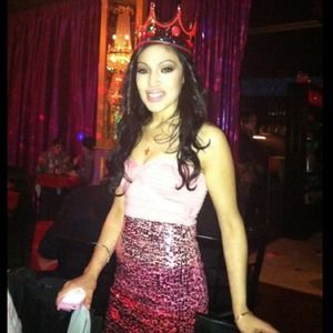 Bandage top ombré sequin dress