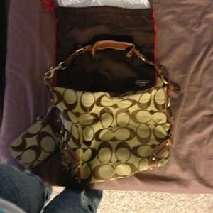 Authentic Coach hobo bag with coin purse