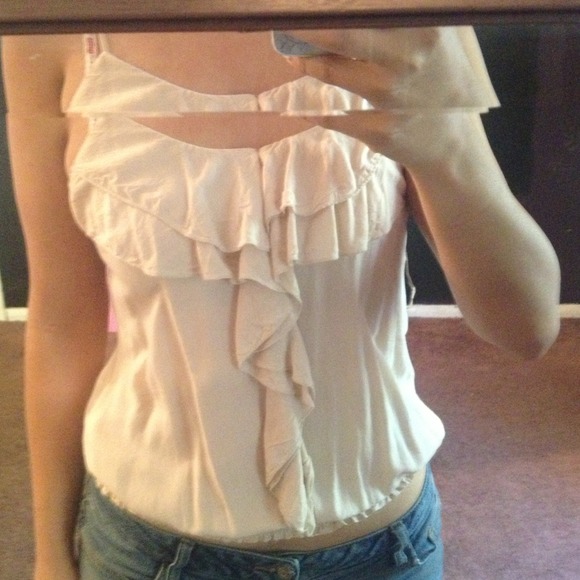 Ivory Ruffle Blouse - Picture 2 of 2