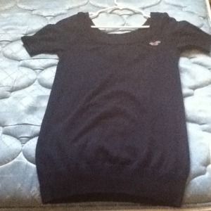Blue long top sweater hollister