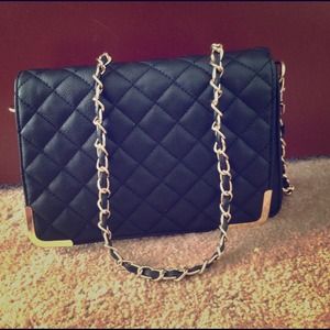 RESERVED-Black quilted purse