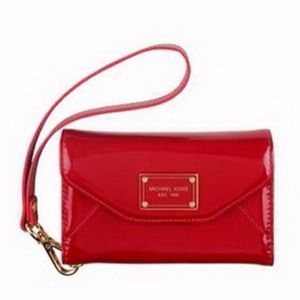 Michael kors red wristlet