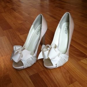 RSVP Ivory Peep Toe Pumps