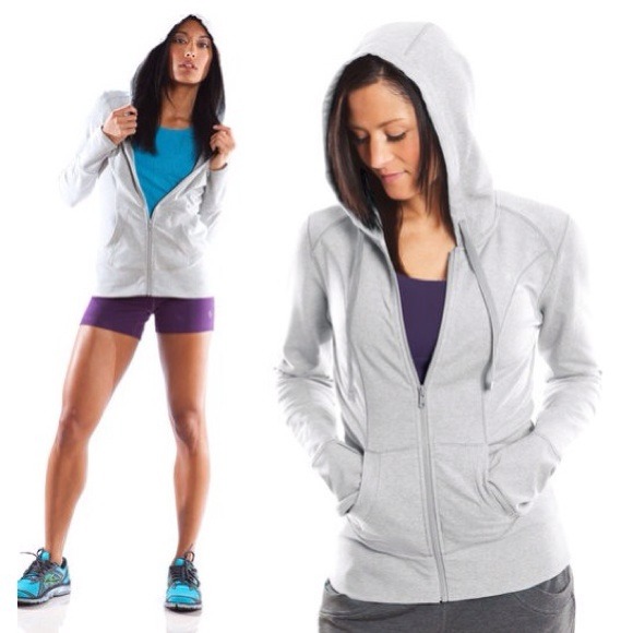 ❗SOLD❗Pink Zip-Up Hoodie with Thumb Loops - Picture 4 of 4