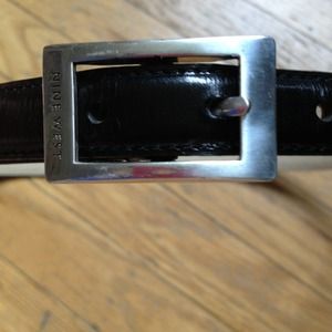 Nine West black leather belt