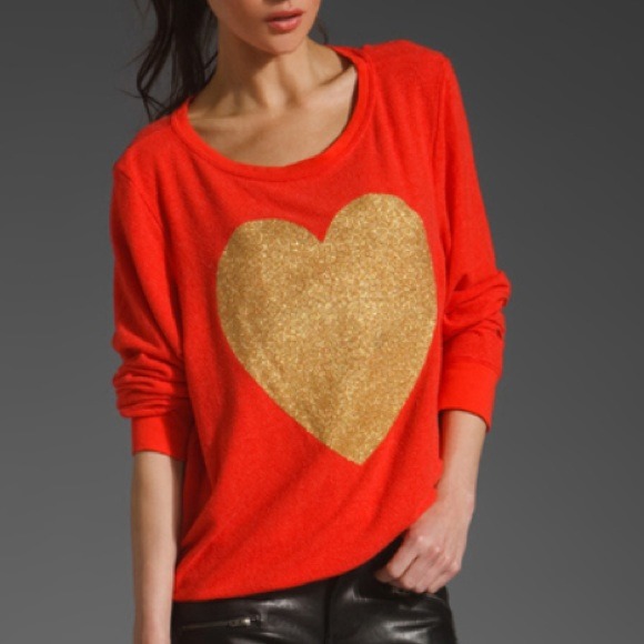 Wildfox couture heart sweater