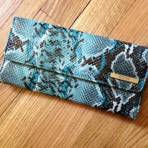 Kenneth Cole Reaction Blue Faux Snake Skin Wallet