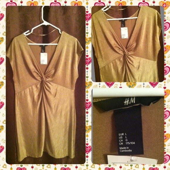 🚫Sold in bundle 🚫H&M gold dress - Picture 1 of 1