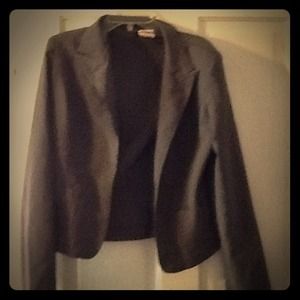 Gray suit jacket