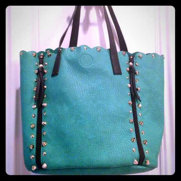Studded Leather Tote