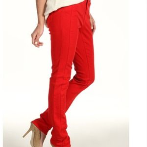 DKNY orange soho jean with tuxedo sides