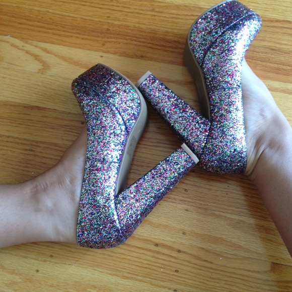 Kimchi Blue glitter heels
