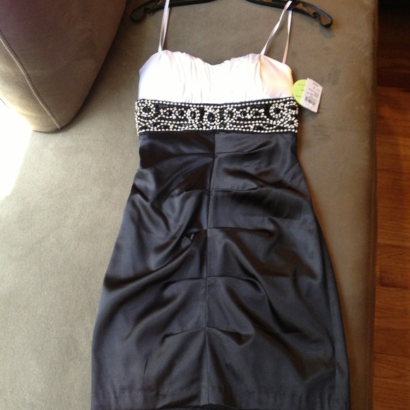 Black Satin Special Occasion Dress