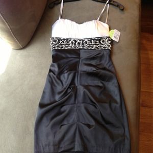 Black Satin Special Occasion Dress