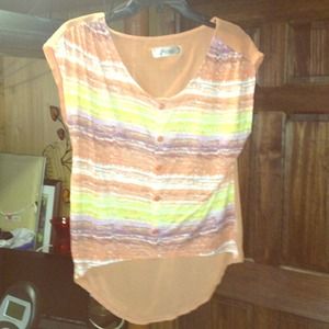 Striped flowy shirt. Lightly used
