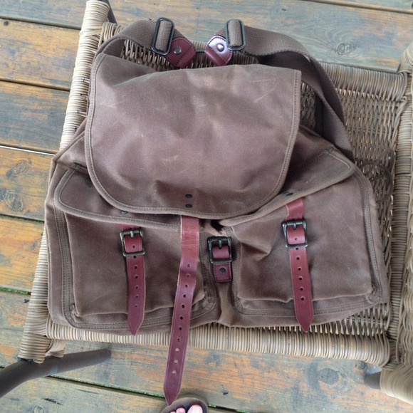 ✂PRICE CUT✂Vintage J. Crew Backpack Canvas&Leather