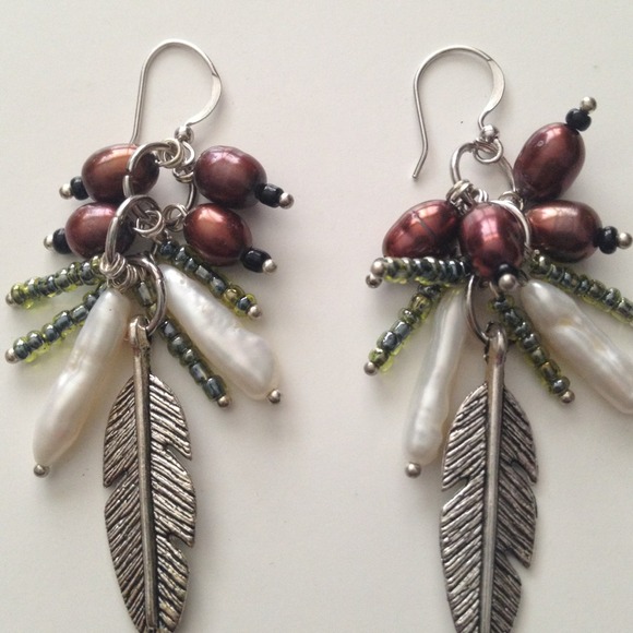 Freshwater Pearls & Feather Set! - Picture 4 of 4