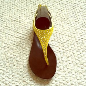 AUTHENTIC Giuseppe Zanotti crystal gladiator flats