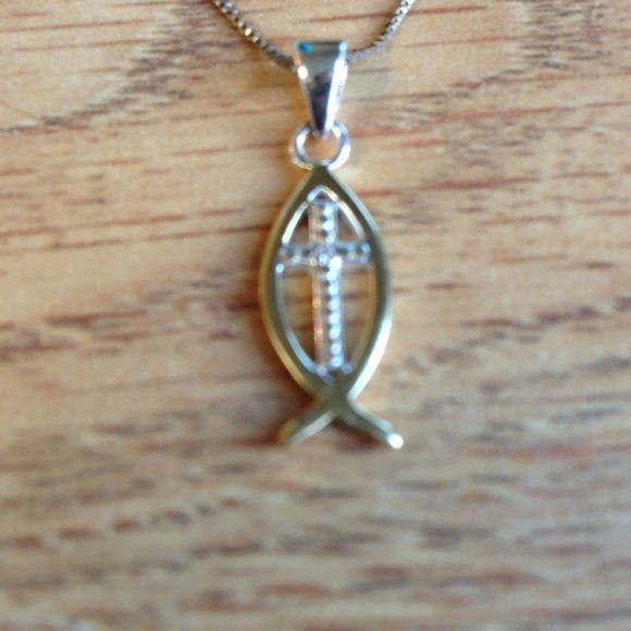 Christian fish with cross
