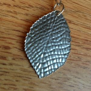 Silver leaf earrings
