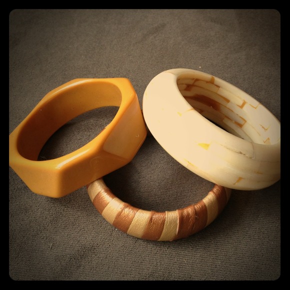 Natural tone bracelets