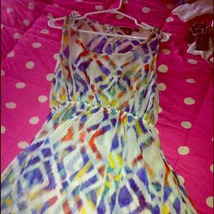 Multi colored high- low dress