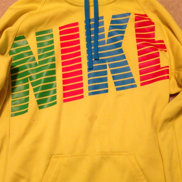 Nike highlighter yellow sweatshirt