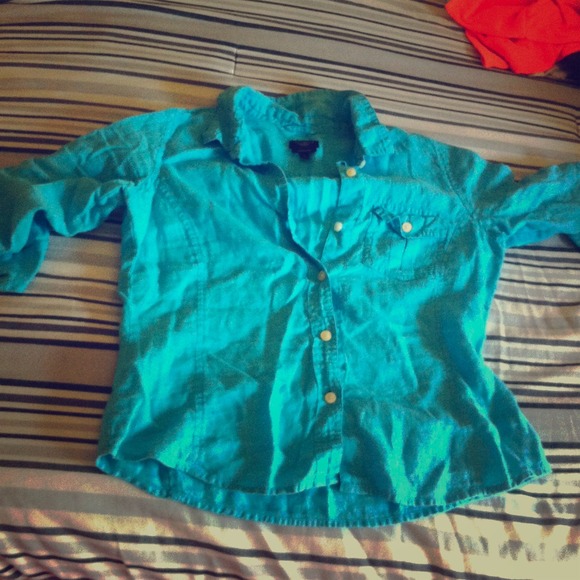 Turquoise button up