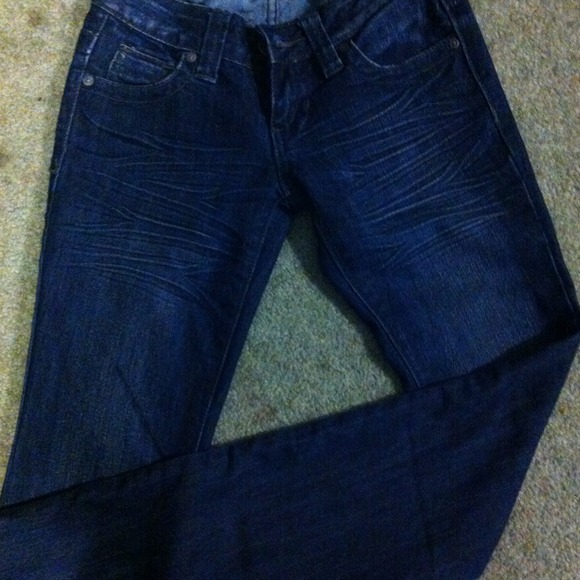 Dark wash boot cut jeans