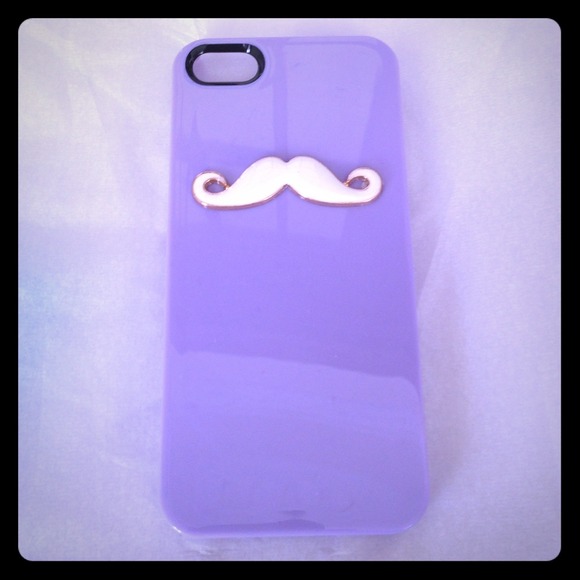 Lilac Mustache iPhone 5 Case