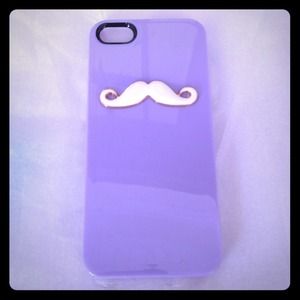 Lilac Mustache iPhone 5 Case