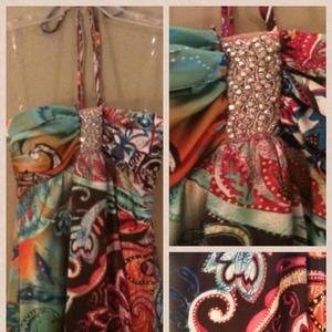 Wild Color Flora Knee Length Formal Dress