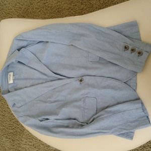 Blue stripped cotton blazer