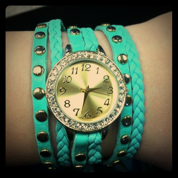 Teal wrap watch