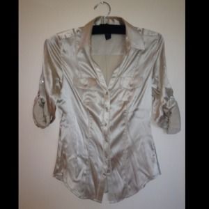 White House Black Market Silk Shirt- REDUCED