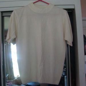 Sag Harbor White Short Sleeved Sweater (*REDUCED*)